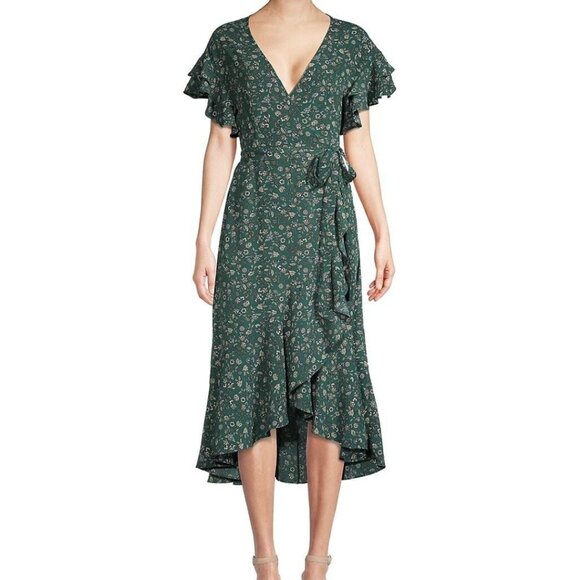 *SOLD X LIST*Max Studio Floral Green Dress Size M - Picture 2 of 12